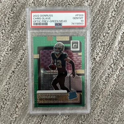 Chris Olave Green Mojo Rated Rookie psa 10  - Image 1 of 2