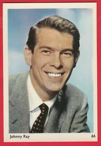 1960s  Leaf Confectionary Film Star Card #66 US Singer Johnny Ray - Picture 1 of 1