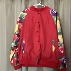 Unique Colorful Candy Skittles Jacket Size Large 