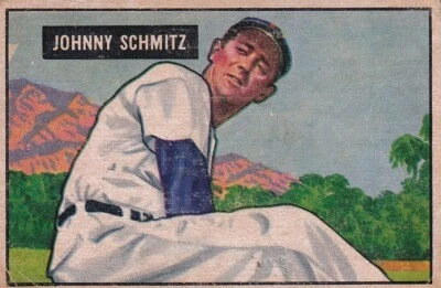 1951 Johnny Schmitz Chicago Cubs Bowman Baseball card - Image 1 of 2