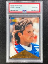 1996 Pinnacle  Mike Piazza  PSA 8  Los Angeles Dodgers  New York Mets