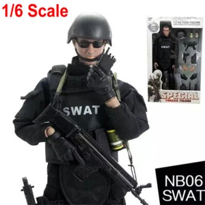 1/6 SWAT Polizei Soldat Militär Kampfanzug 12" Actionfigur für Kinder Geschenk USA - Bild 1 von 11
