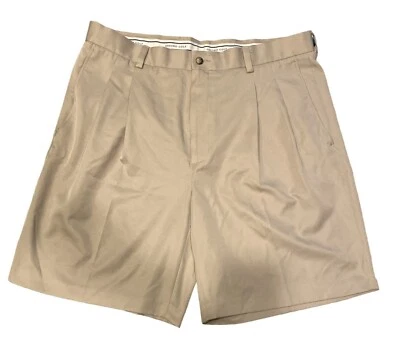Shorts de golfe Oxford masculino bronzeado tamanho 36 - Imagem 1 de 4