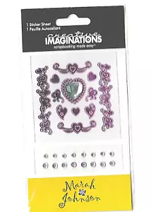 ci HEIRESS FOIL & RHINESTONE GEM STICKERS scrapbooking crafts - Picture 1 of 1