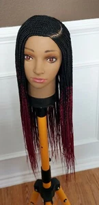 Natural Looking Hand Braided Wig, Cornrow Braided Wig for Black, Yessi Hair. - Picture 1 of 128