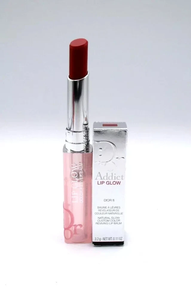 Dior Addict Lip Glow Color Reviver Balm - DIOR 8 - Full Size 0.11 oz. NIB - Image 1 of 1
