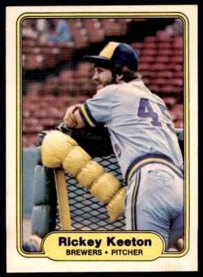 1982 Fleer Rickey Keeton Rookie .  Milwaukee Brewers #146 - Image 1 of 2