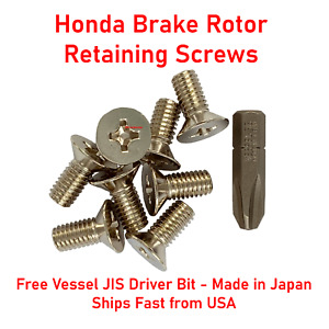 Honda Acura Brake Rotor Disk JIS Screws Bolts with FREE Vessel JIS Bit