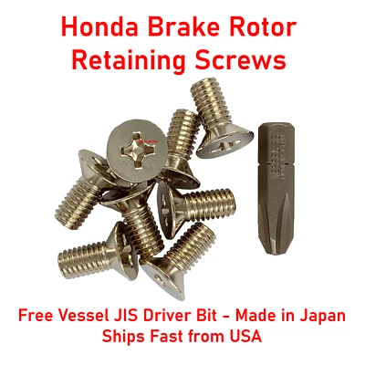 Honda Acura Brake Rotor Disk JIS Screws Bolts with FREE Vessel JIS Bit M I Japan - Image 1 of 4