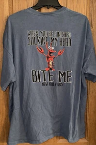 The Duck CO Vintage Bourbon St New Orleans TShirt blau Gr. XXL lustig Suck It - Bild 1 von 5