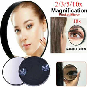 Round Makeup Mirror Cosmetics Tool Magnifying Mirror 3X/5X/10X Amplify Clea ) - Picture 1 of 19
