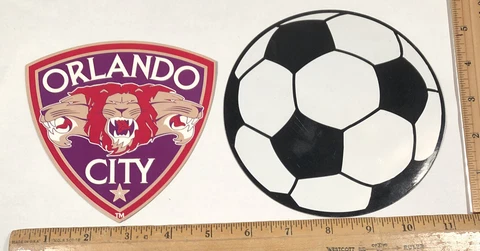 Lot Of 2 Orlando City Soccer Club Magnet Old Logo 2010-2014 Car Fridge MLS Cover