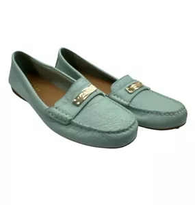 Mocasines Coach Fredrica para mujer de cuero turquesa punta redonda - talla 9,5 verde menta - Imagen 1 de 6