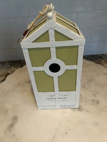 Hallmark Marjolein Bastin Guest House Green Metal Birdhouse & Trowel Country Cover