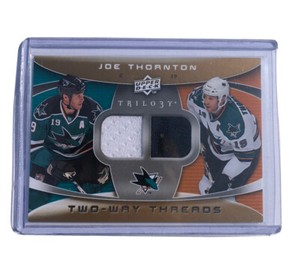 Joe Thornton 2008-09 Trilogy Two Way Threads Jersey Card Upper Deck
