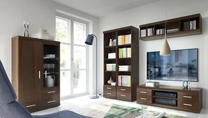 Wohnzimmer-Set "Imperial" 5-teilig Anbauwand nussbaum imperial - Bild 1 von 6