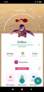 Pokémon Go - Shiny Dynamax Drillbur (Comercio 20k polvo de estrellas o P.T.C 80k polvo de estrellas) - Imagen 1 de 1