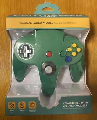 Tomee Controller for N64 Green New - Image 1 of 2