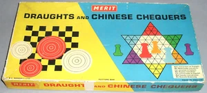 VINTAGE Chequers & Draughts Board Game Merit Skill Strategy 1960s COMPLETE RETRO - Picture 1 of 9