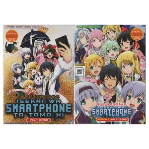 Anime DVD Isekai Wa Smartphone To Tomo Ni Season 1&2 Vol. 1-24 End English Dub - Picture 1 of 15
