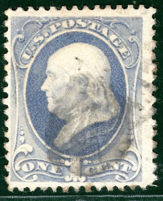USA Classic Stamp 1c Franklin CLEAR PROFILE Used {samwells-covers}LGREEN65 - Image 1 of 4