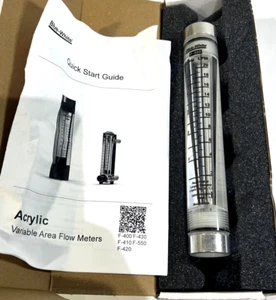 Blue-White Variable Area Flow Meter F-440 5-5 GPM Acrylic .5" F/NPT - Picture 1 of 7