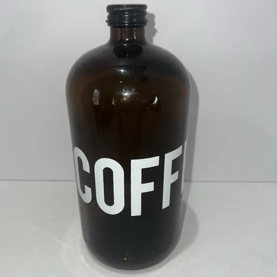 Bullseye Amber Cold Brew Coffee Bottles Vessel 33.8 oz Brown Coffee Glass Bottle - Image 1 of 4