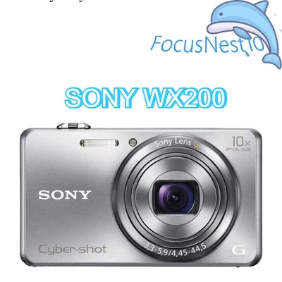 SONY Cyber-shot DSC-WX200 Digital Camera 18.2 MP 10x Optical Zoom AE/FE Lock - Image 1 of 4