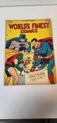 World's Finest Comics #45 April 1950 Golden Age Superman Batman Robin DC Comics - Image 1 of 4