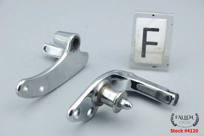 Harley Dyna Wide Glide CVO 2002 juego de soportes de montaje de pie de conductor delantero cromado #4120 Foto 1 de 4