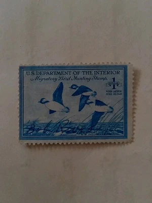 Old 1949 Duck Stamp - Image 1 of 2