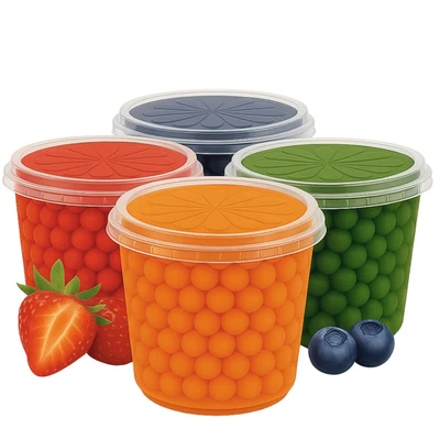 ONHA Bubble Tea Perlen Set - 4Er Pack Bubble Tea Set Mit Popping Boba Fruchtperl - Bild 1 von 4