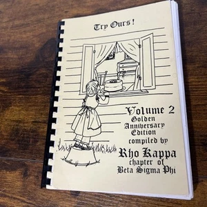 Beta Sigma Phi Iota Rho Cookbook 1980 Vol. 2 recipes spiral softcover vintage - Picture 1 of 6