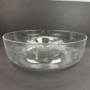 Vintage Princess House Heritage Handblown Crystal Chip 'n Dip Bowl #401 Handcut - Picture 1 of 10