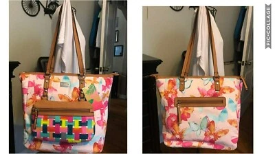 CARTERA ROSETTI Lizzy Rosa Mariposa Hombro y Geo CROSSBODY con Correa Remv. ~NUEVA CON ETIQUETAS Foto 1 de 4