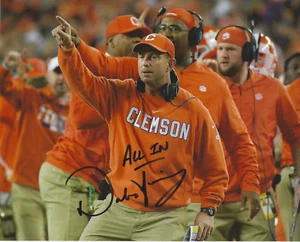 DABO SWINNEY Signed 8 x 10 Photo Signed REPRINT Football Coach CLEMSON TIGERS - Picture 1 of 1