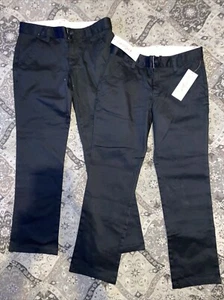 Girls Size 8 Plus Black Cat & Jack School Uniform Pants 2 Pack NWT - Picture 1 of 8