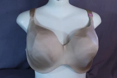 Cacique Lined Underwire Beige Uolift Balconette Bra Size 50DDD - Image 1 of 4