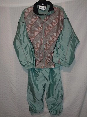 Vintage 80/90's Westport Ltd Green Print Hip Hop Oversized Tracksuit Size M  - Image 1 of 3