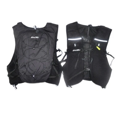 Chaleco de Hidratación para Correr Mochila Ligera Trail Running Maratón Carrera Negro L Foto 1 de 4