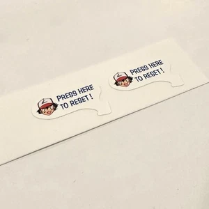 Press here to reset - Sticker for Pokemon Nintendo 64 Console - Pack of 2 - Picture 1 of 2