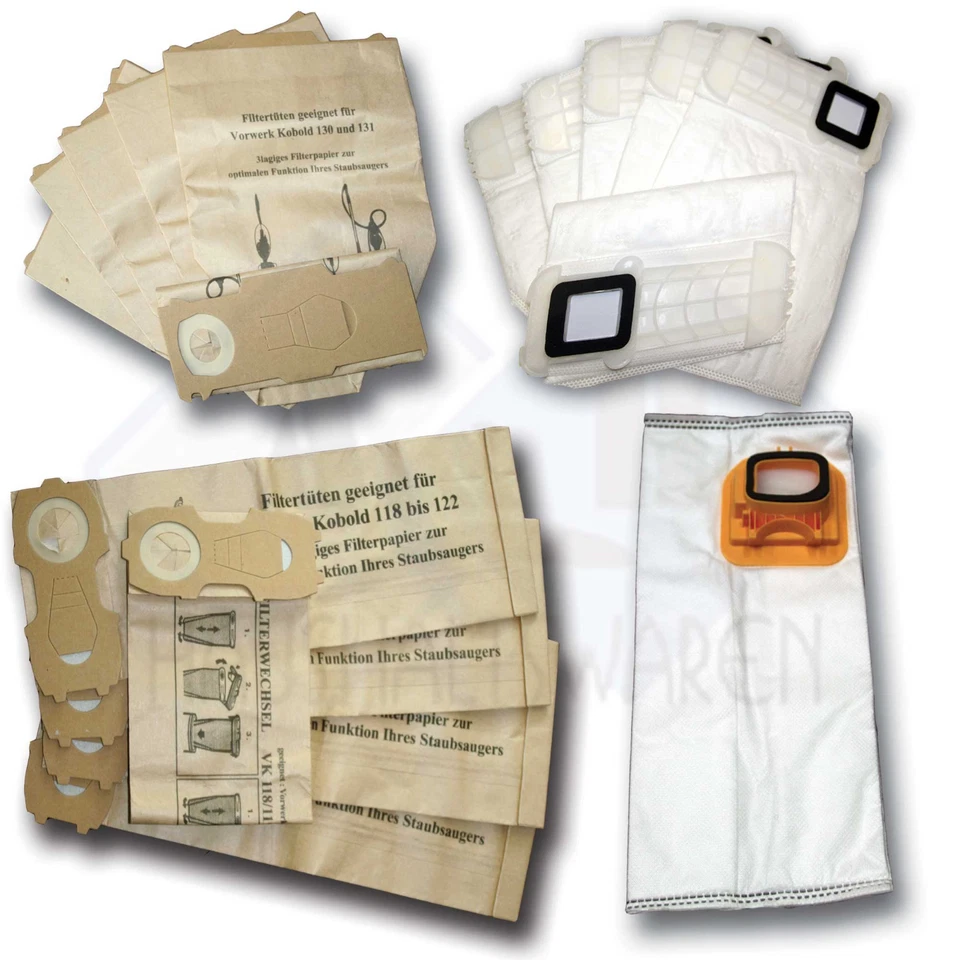 FÜR VORWERK Staubsaugerbeutel geeignet Vorwerk Kobold 118 119 120 121 122 130 131 135 136