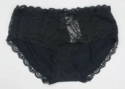 Intimissimi Lace & Microfiber Brief Panties in Black Sz: S New w/Tags - Image 1 of 4