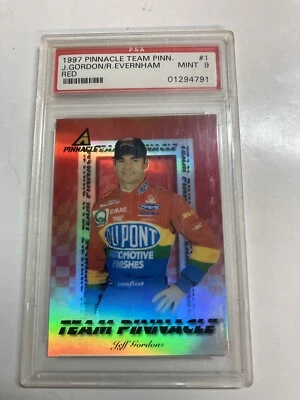 PSA 9 1997 pinnacle team pinnacle Jeff Gordon red #1 Evernham - Image 1 of 2