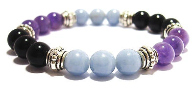 PHYSICAL PAIN RELIEF 8mm Crystal Intention Bracelet w/Description- Healing Stone - Image 1 of 2