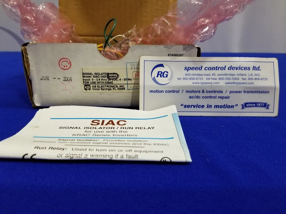 9488-KB ELECTRONICS  SIGNAL ISOLATOR SIAC  - Image 1 of 1