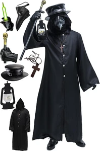 Pest Arzt Vogel Maske und Hut Combo Set Halloween Kostüm Steampunk Cosplay Pr - Bild 1 von 6