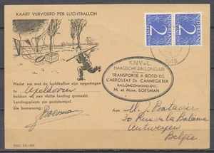 BALLONPOST HBC APELDOORN 3.IX.1948 DALFSEN Dr. Cannegieter (Gesigneerd) Pw442 - Picture 1 of 2