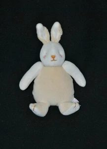 Peluche doudou lapin SUCRE D'ORGE beige blanc grelot 15/20 cm TTBE - Picture 1 of 1
