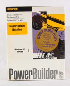 PowerBuilder Desktop, v 3.0A, for Windows 3.1, 1994, Sealed but Bottom Stain - Picture 1 of 3